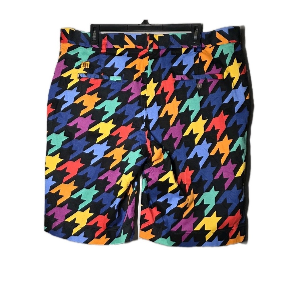 LoudMouth Mens Size 40 Golf Shorts Multicolor Geometric Pattern - Picture 2 of 7